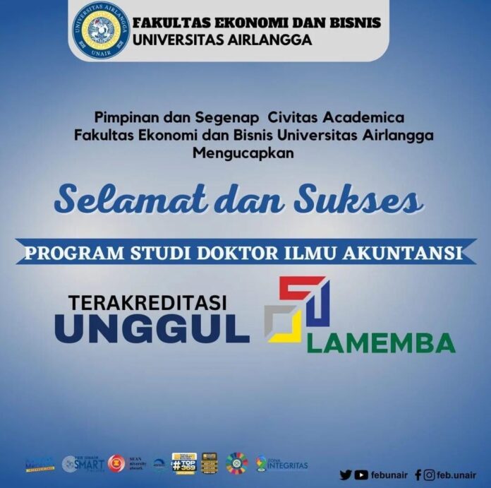 Prodi Doktor Ilmu Akuntansi Raih Akreditasi Unggul LAMEMBA • Metro ...